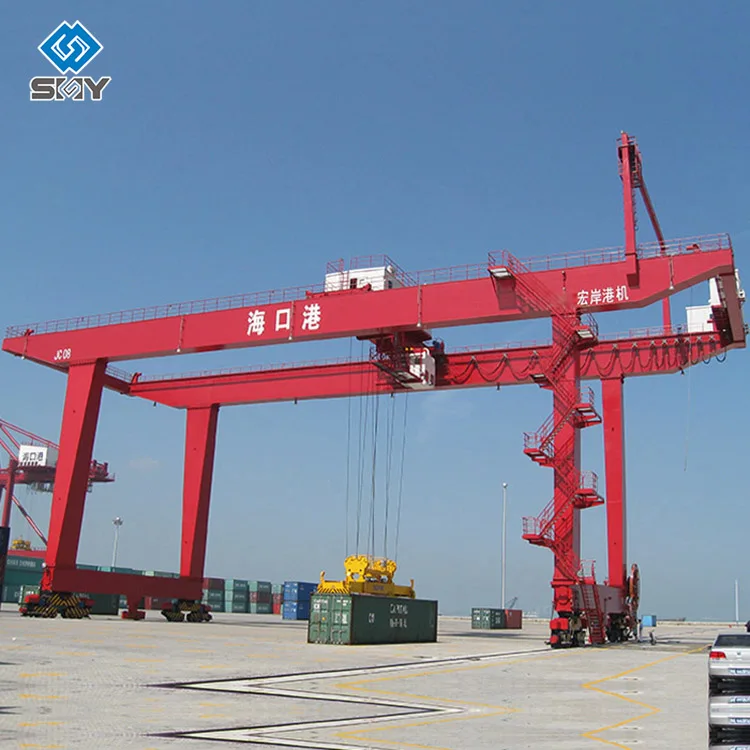 Heavy Duty Good Quality Container yard Double Girder RMG Rail Mounted Container Gantry Crane