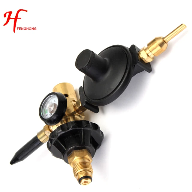 Heavy duty ballon inflator helium regulator with gauge and hand wheel