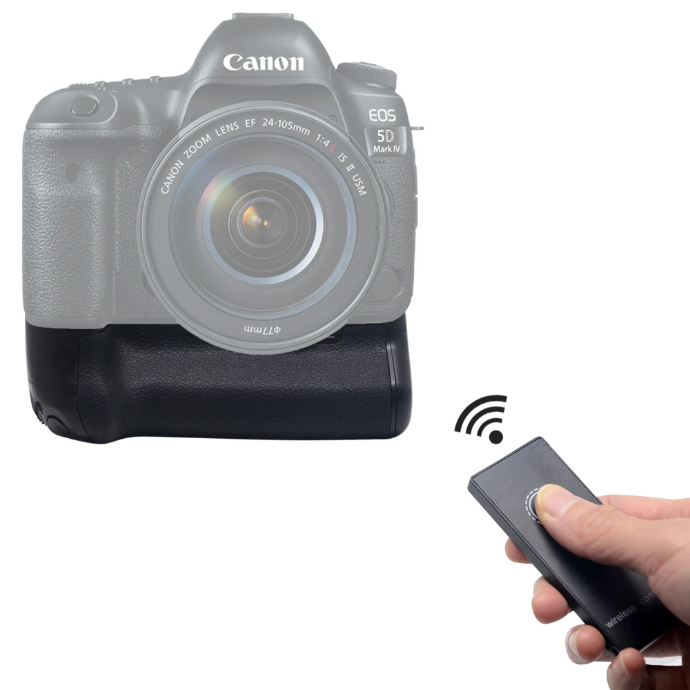 Увеличением фокусного расстояния Mcoplus BG-5DRIV вертикальный батарейный блок с беспроводным пультом дистанционного управления для Canon 5D Mark IV 4 5D4 камера как BG-E20