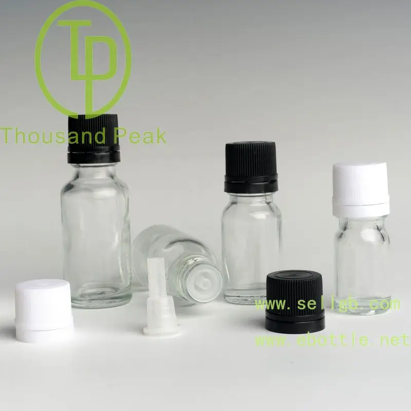 Стеклянная бутылка для сыворотки крови 10 мл с серым бутиловым каучуком 20 мм, белая крышка с откидной крышкой