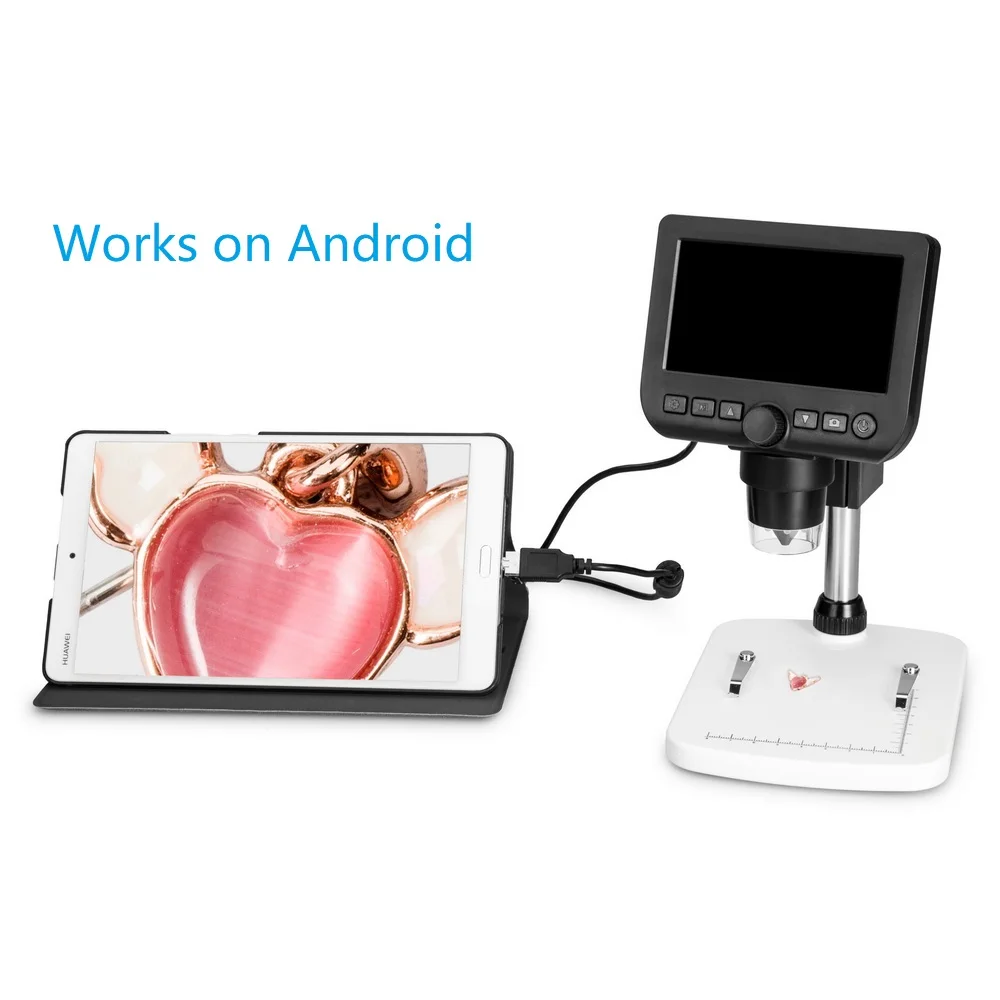 
4.3 inch LCD Inspection Microscope 600x Digital Microscope Integrating LCD/USB/TV/Android 4.3 inch LCD Inspection Microscope 600x Digital Microscope Integrating LCD/USB/TV/Android