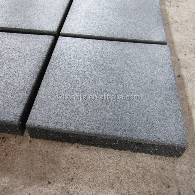 1m x 1m Black Rubber Floor Tile Gym Flooring Mat