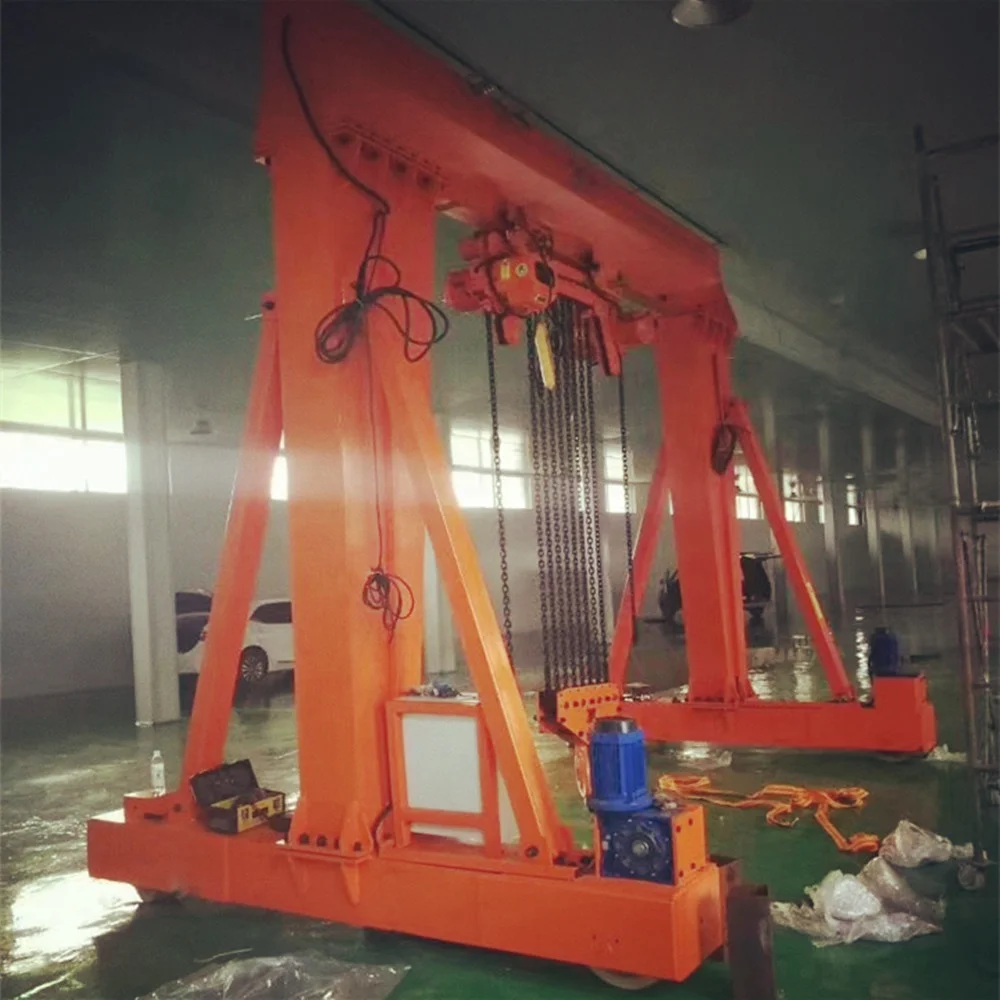 2 Ton Motor driven Portable Gantry Crane Electric Travelling Mini Portable Gantry Crane for sale