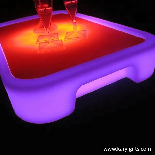 Rechargeable Party LED Acrylic Serving Bar Tray