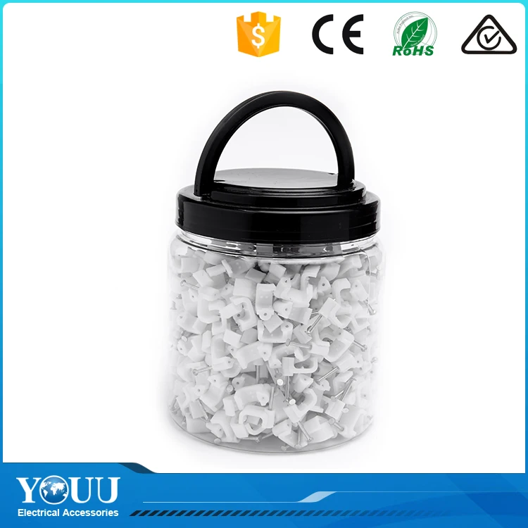 YOUU Верхнюю Часть Продавая Продукты 2016 Высокое Качество Ногтей Круг Пластиковый Кабельный Зажим 10 мм/12 мм/14 мм