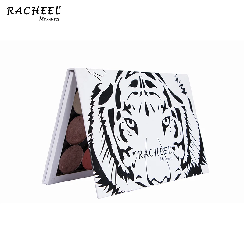 RACHEEL Empty Magnetic Eyeshadow Palette Accept OEM High Quality Tiger Stripes Eye Shadow Accept Small Orders Paper Boxes,carton