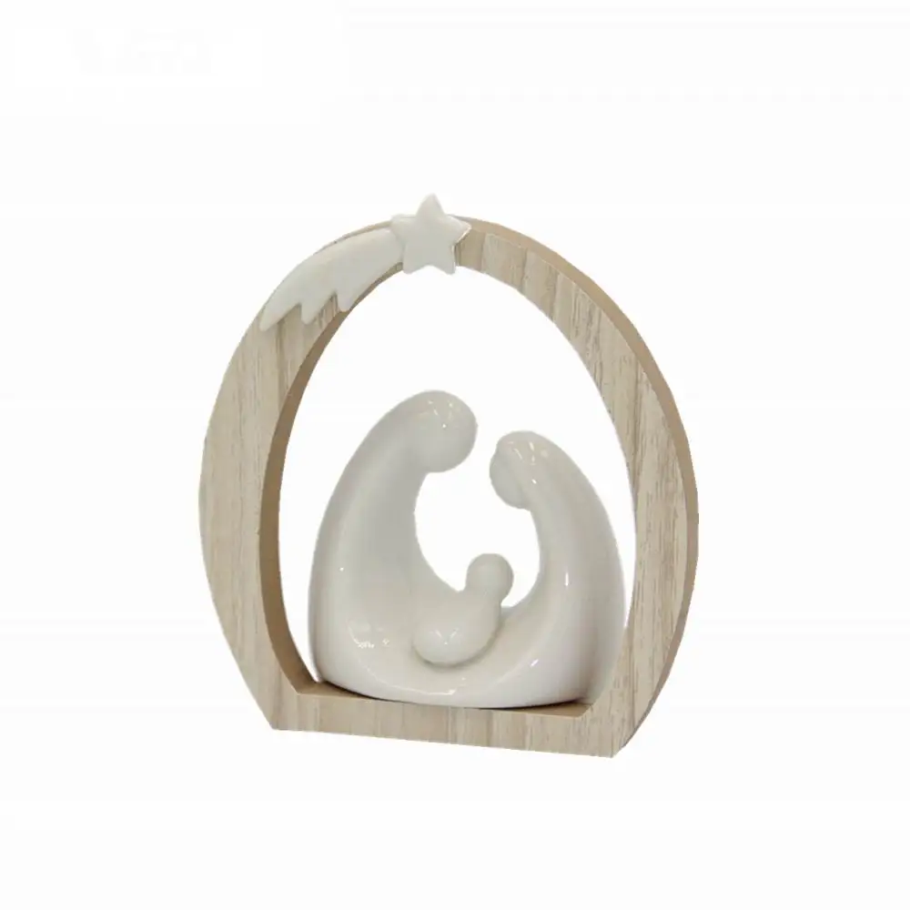 New Christmas decoration religion porcelain MDF mother hold on the baby polyresin vivid gifts