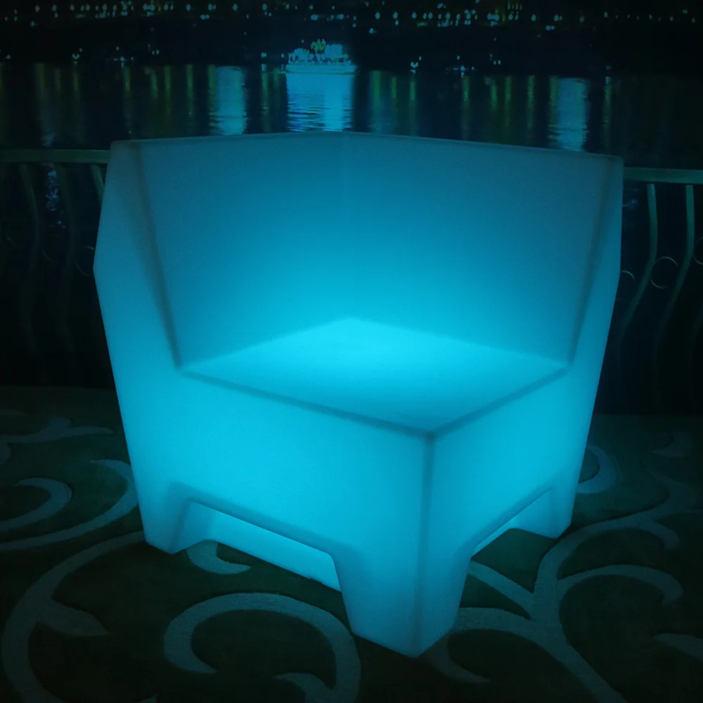Modern appearance commercial bar nightclub led illuminated lounge couch sofa led glow furniture with 16 colors changing