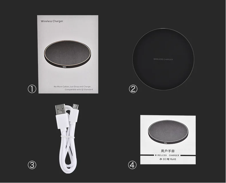 Alibaba горячие продажи быстрый беспроводной телефон зарядное устройство Ци Беспроводное зарядное устройство Pad для iphone 8