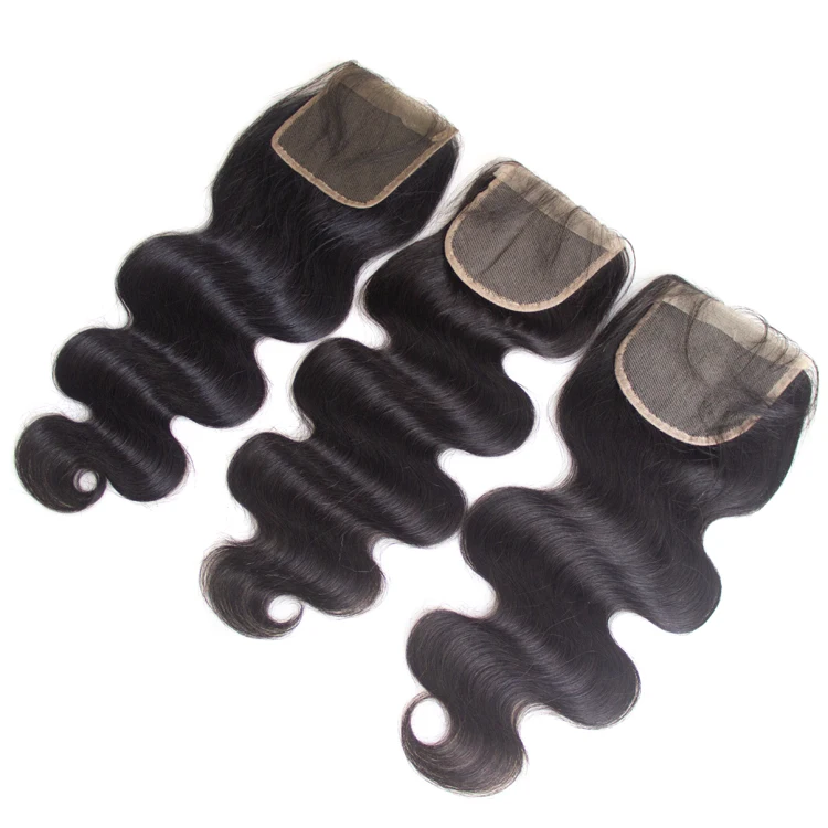 8A Grade Virgin Brazilian Closure Pre Plucked Baby Hair Lace Closure 6X6