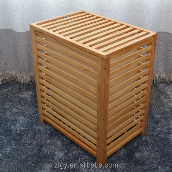 Real wood the laundry basket pine laundry basket place bin wooden basket garbage sorting