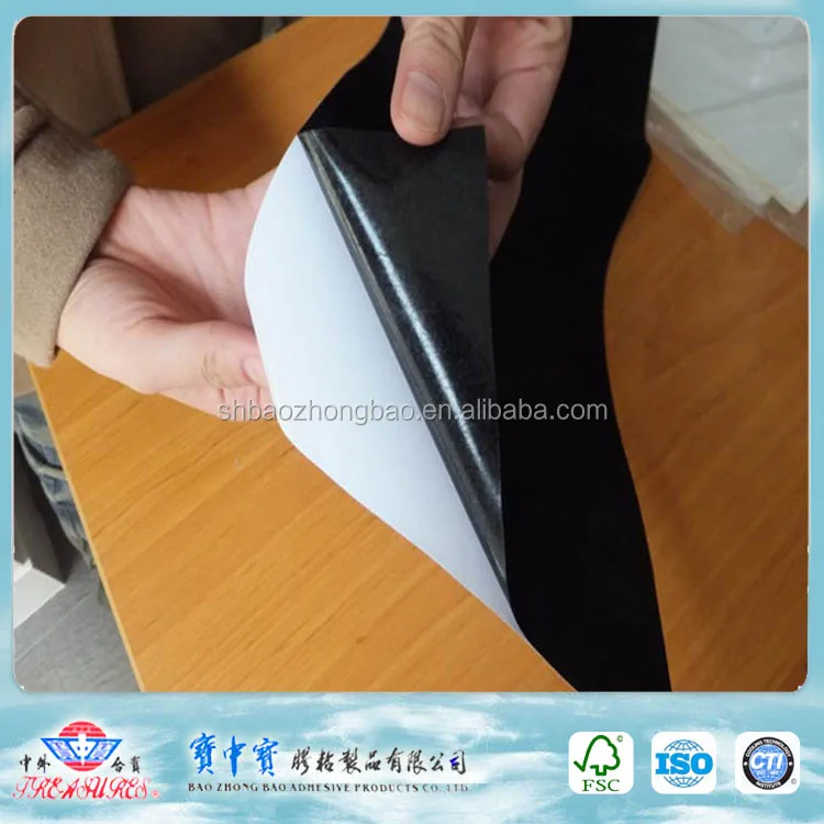 Self-Adhesive Flock Paper velvet fabrics with back paper