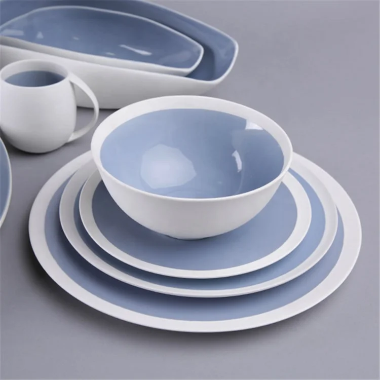 Popular design stoneware boat shaped salad bowls / restaurant dinnerware ceramic bowl for weddings
