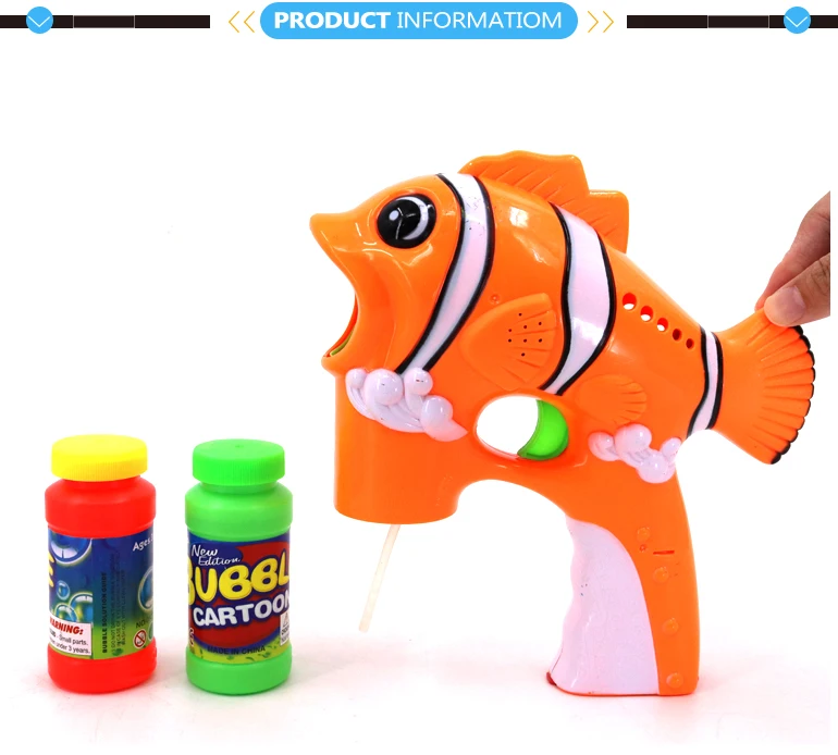 Wholesale kids fish guns toys bubble gun led