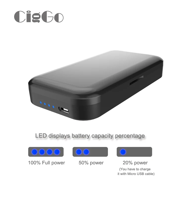 
CigGo J Box E cigarette Charger for Vape pen accessories convenient Power Bank 