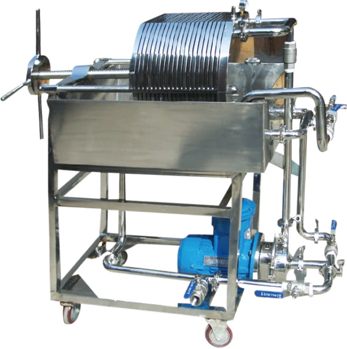 High quality Stainless Steel 304 Hydraulic Fine Filter Press for Sludge Oil Fruit Food Juice Filter Machine