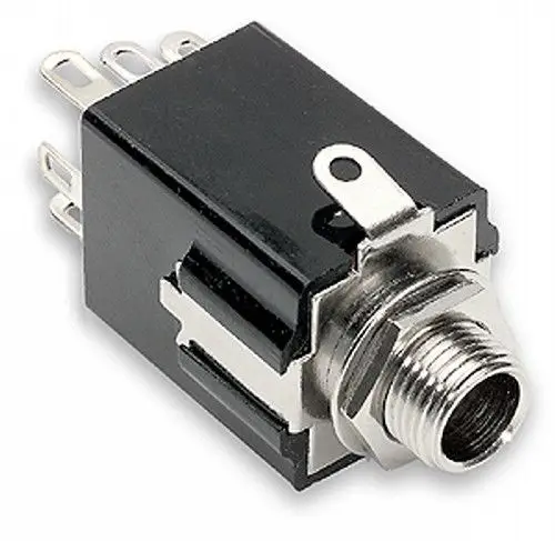 new 6.35mm 8 pins locking audio jack socket  with screw and nut