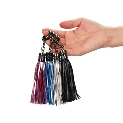 PU Tassel Mobile Phone Data Cable Keychain USB Interface Ladies Car Key Jewelry Pendant Keyring Charger phone charging Cable