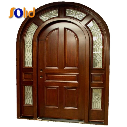 
Hot sale French style main wooden front double door design 