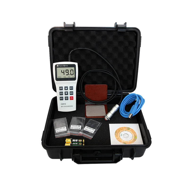 Best selling measure range 0-1500um 0-50mil in build probe coating thickness gauge manufacture