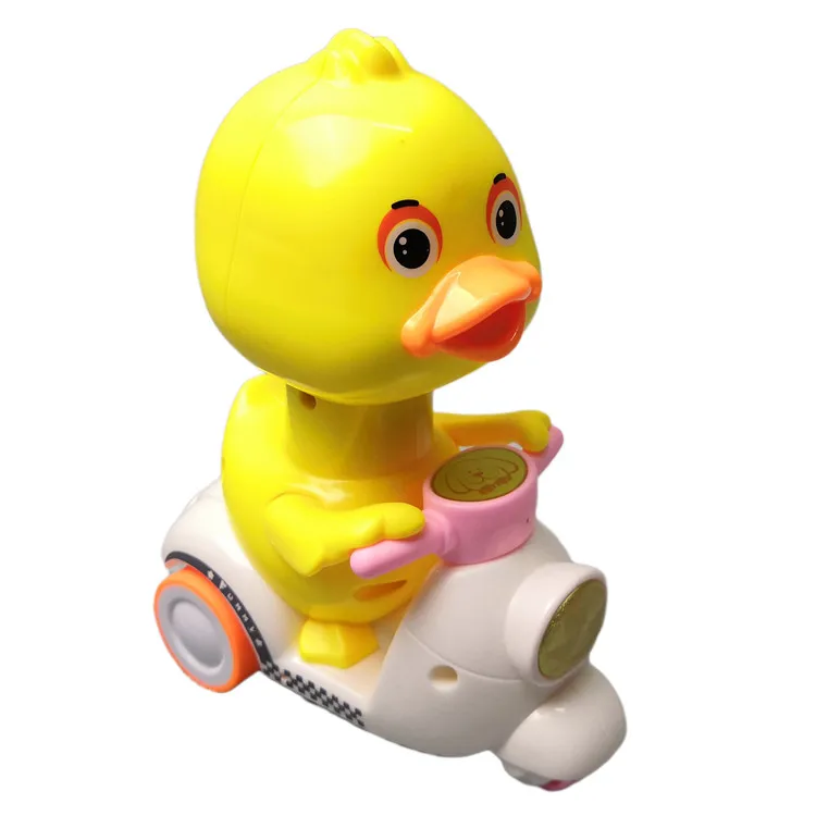 Inertance hot selling control cartoon motorcycle yellow duck car toy kid toy for children