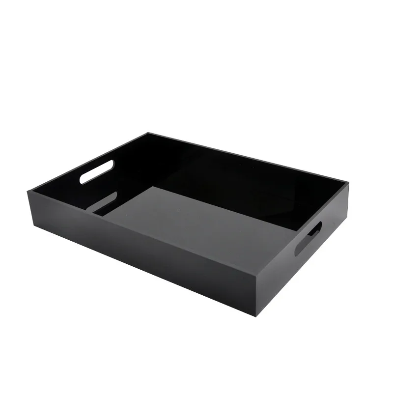Wholesale Fast shipping top quality hotel supply Customized durable acrylic tray marble serving tray