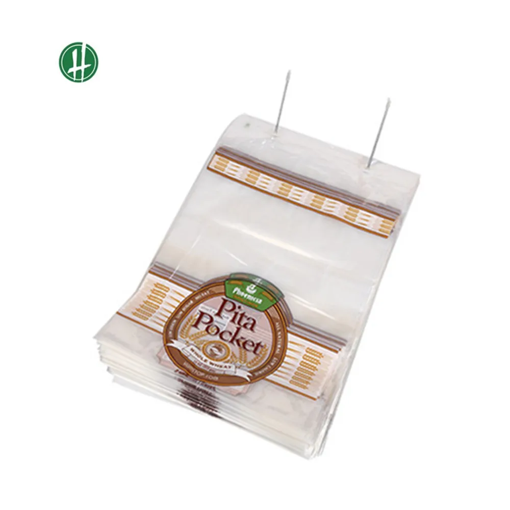 Customized Printing LDPE Biodegradable Plastic Wicket Bread Bag Reusable Flat Shrink Gusset Bag Heat Seal Handle Packing