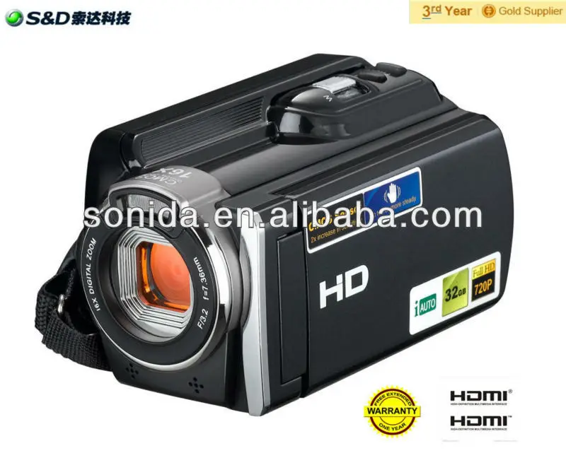 Новые тонкий цифровая видеокамера для рекламных сувениров с HDMI выход