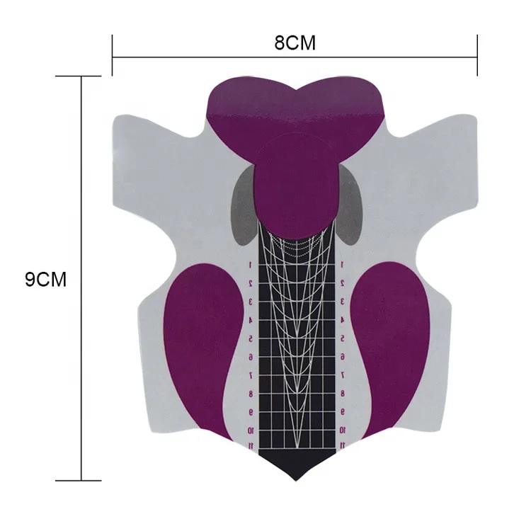 
Professional Stiletto Paper Nail Form Acrylic Curve Round UV Gel Extension Reusable Nail Art Form 