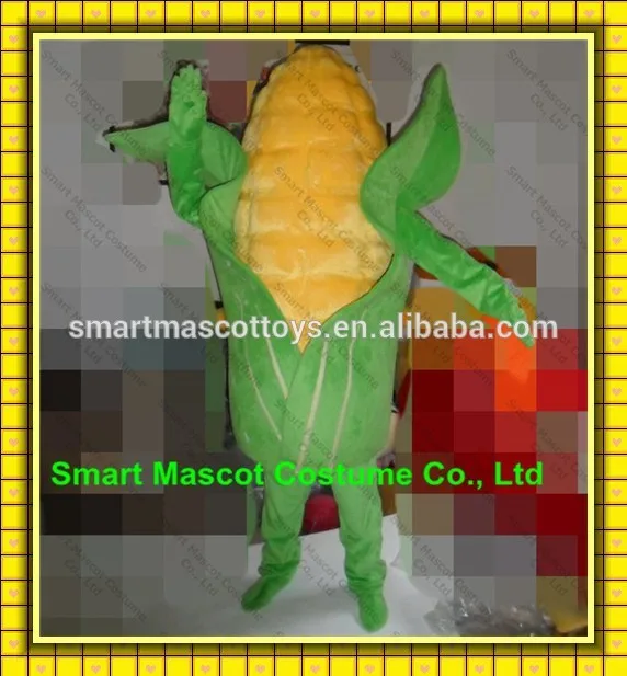 Хорошая вентиляция кукуруза костюм талисмана для взрослых износ с ясно визуальный взрослых кукуруза костюм талисмана