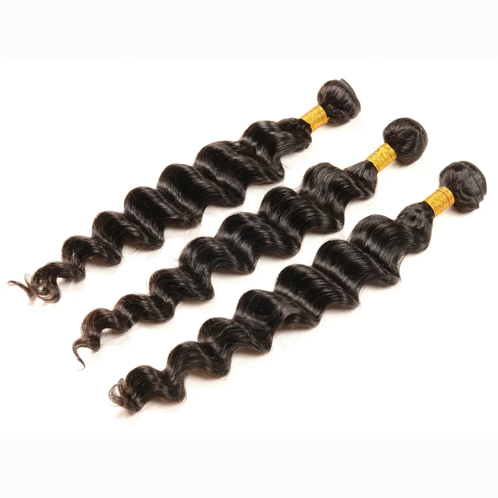 Adorable Ocean Water Wave Human Hair 7A Unprocessed hair bulk Tangle Free loose deep curly remy hair