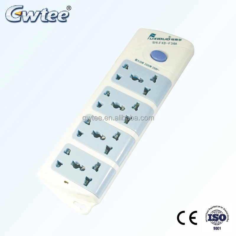 Universal electric extension socket/outlet