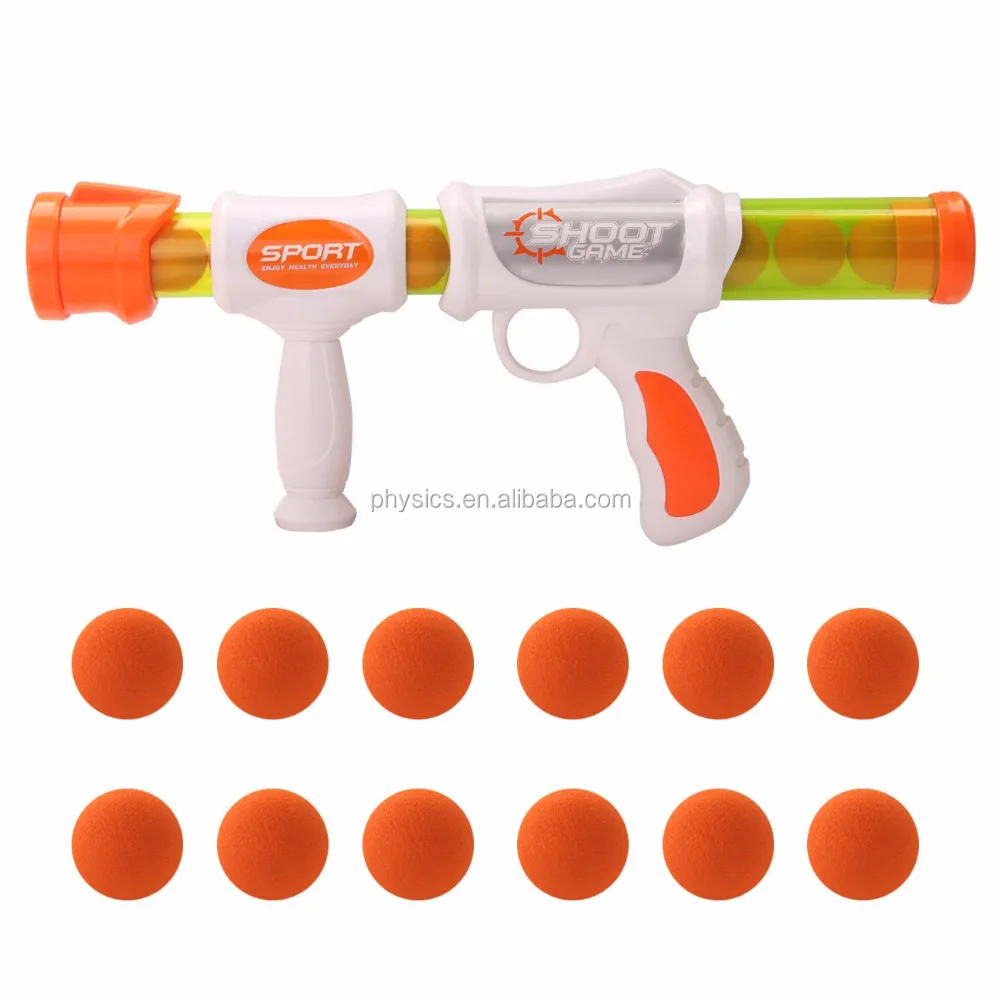 Rapid Fire Atomic Power Pump Action Popper Air Powered Blaster Shooter Gun Foam Ball Battle Toy for Kids