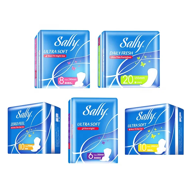 Sally wholesale lady disposable comfort ultra thin 155mm pantyliner pads