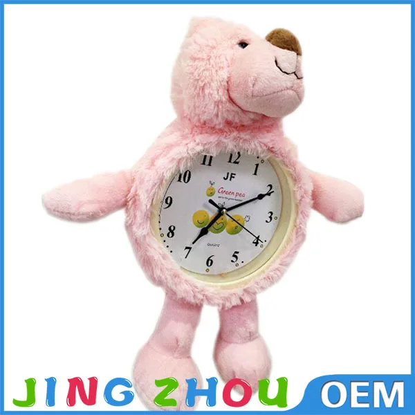 custom plush alarm clock,stuffed cartoon alarm clock ,cartoon plush alarm clock
