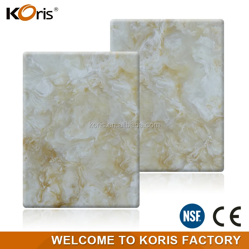China Koris factory price Thermoforming heat resistance fireproof artificial marble stone solid surface