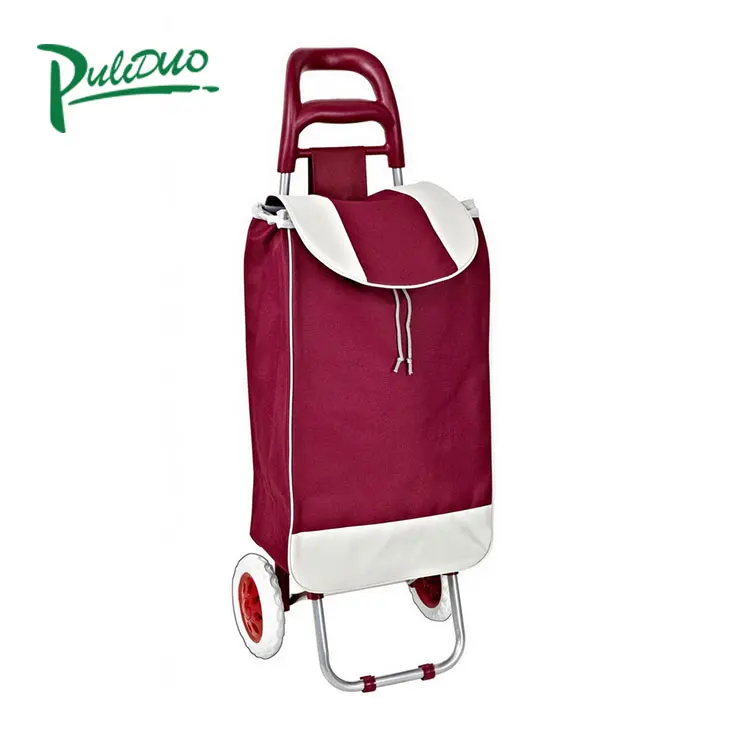 Foldable grocery cartHigh Quality Promotional Shopping Cart Trolley 2 Wheels Foldable Shopping Cart