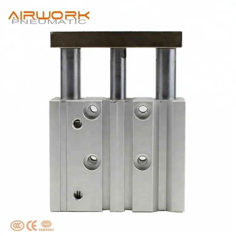 TCM AIRTAC компактный трехвальный пневматический стандартный воздушный цилиндр с направляющим стержнем