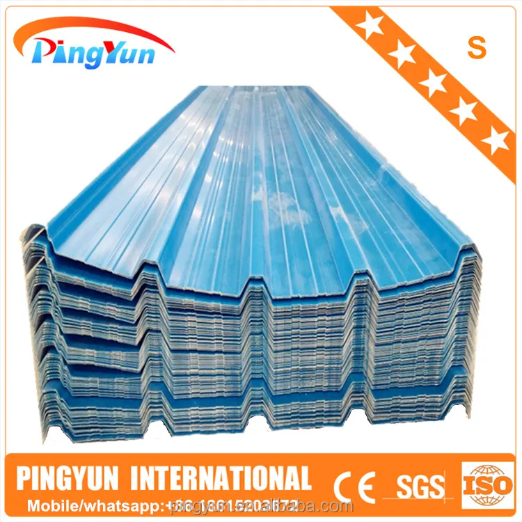 Spanish Roof Tile/roofing Shingles Prices for Warehouse/upvc Roof Cover Sheet ASA UPVC Plastic Roofing Tile PMMA or ASA Pingyun