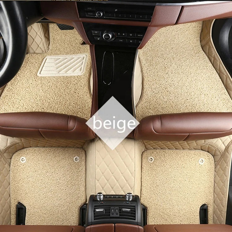 High quality leather double layer car floor mats