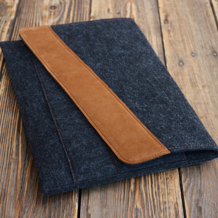 Make to order Free Sample Felt Briefcase, Christmas gift wool felt laptop bag