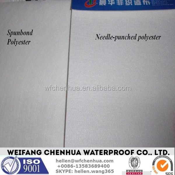 Spunbond polyester mat, long fiber polyester non-woven fabric for bitumen waterproofing -- China factory price