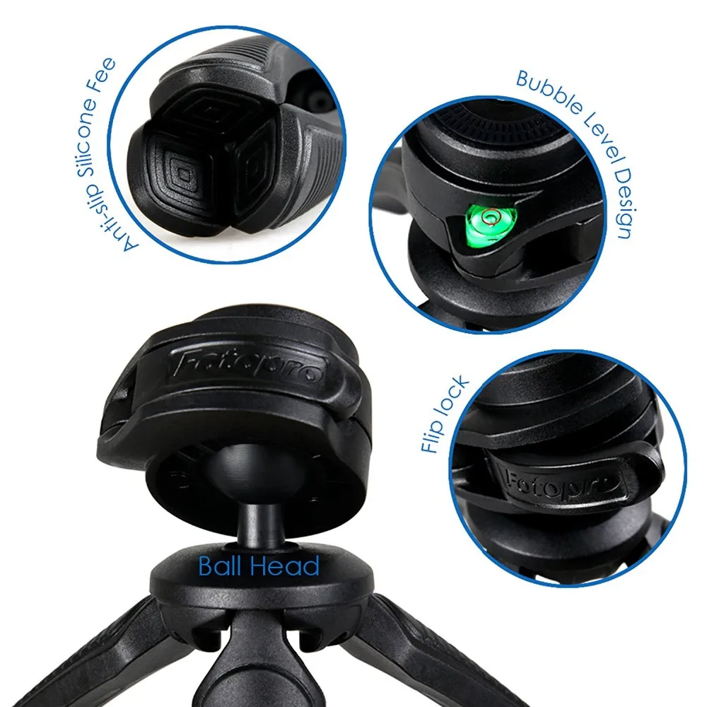 Fotopro New arrival for mobile phone stand with octopus desktop phone mini tripod