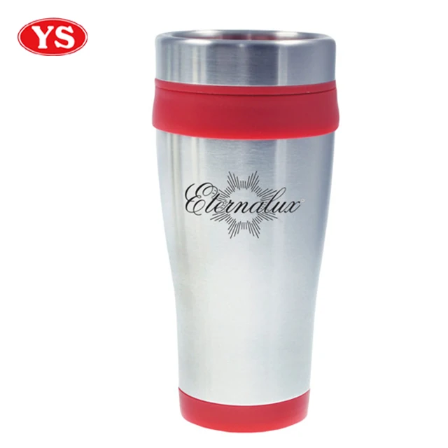 16oz double wall insulated stainless steel travel coffee tumbler with lid