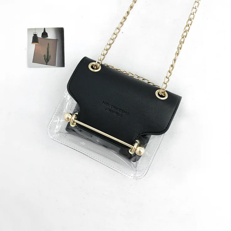 New Fashion Transparent Shoulder Girls Mini PVC Purse Trendy Ladies Crossbody Lady Jelly Mini Purses and Handbags for Women