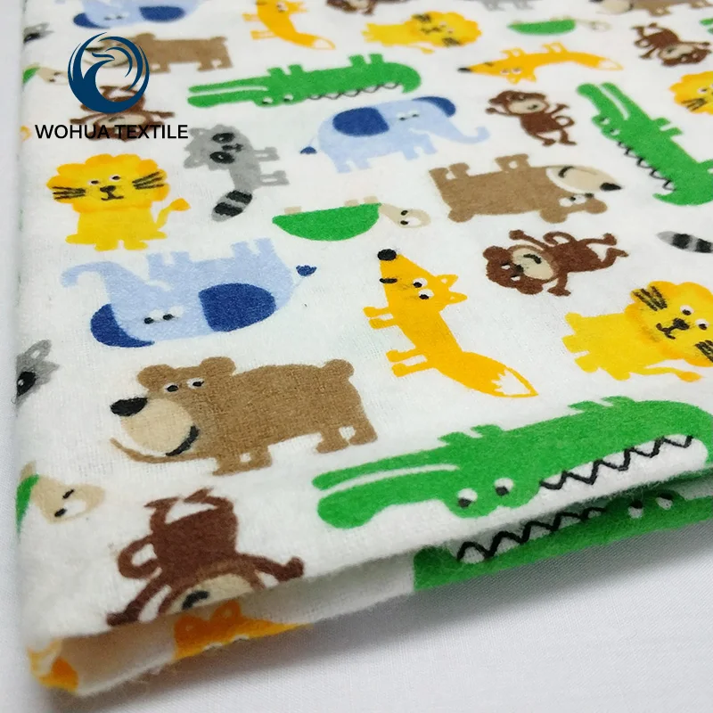 100 cotton cartoon printed fabric for baby clothes