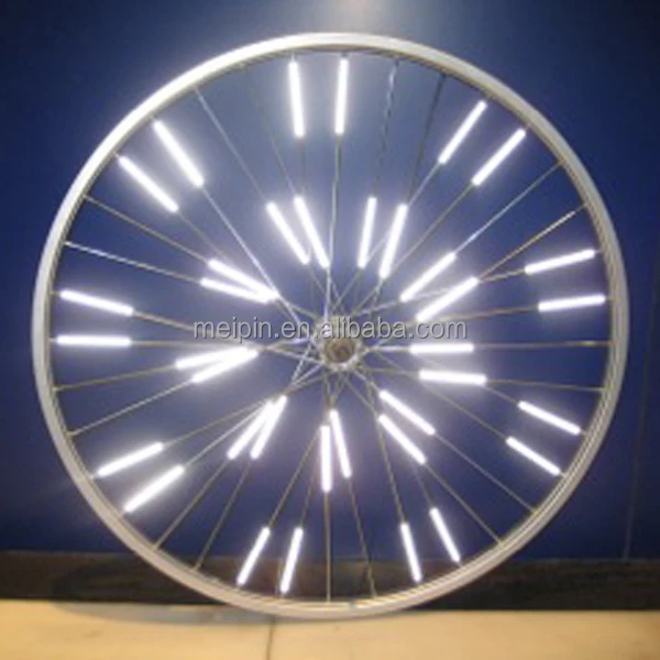  Easy install Silver reflective bicycle cover spoke reflectors for
