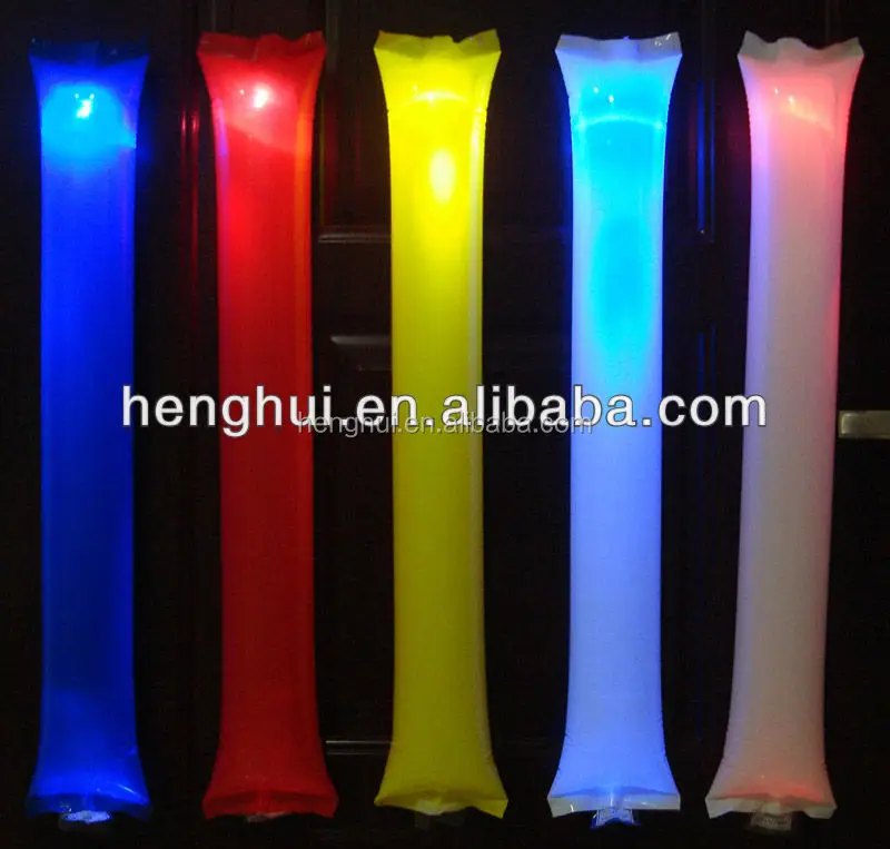 
LED Light-Up Custom Colorful Foam Sticks Rally Rave Cheer Tube Soft Glow Baton Wands 