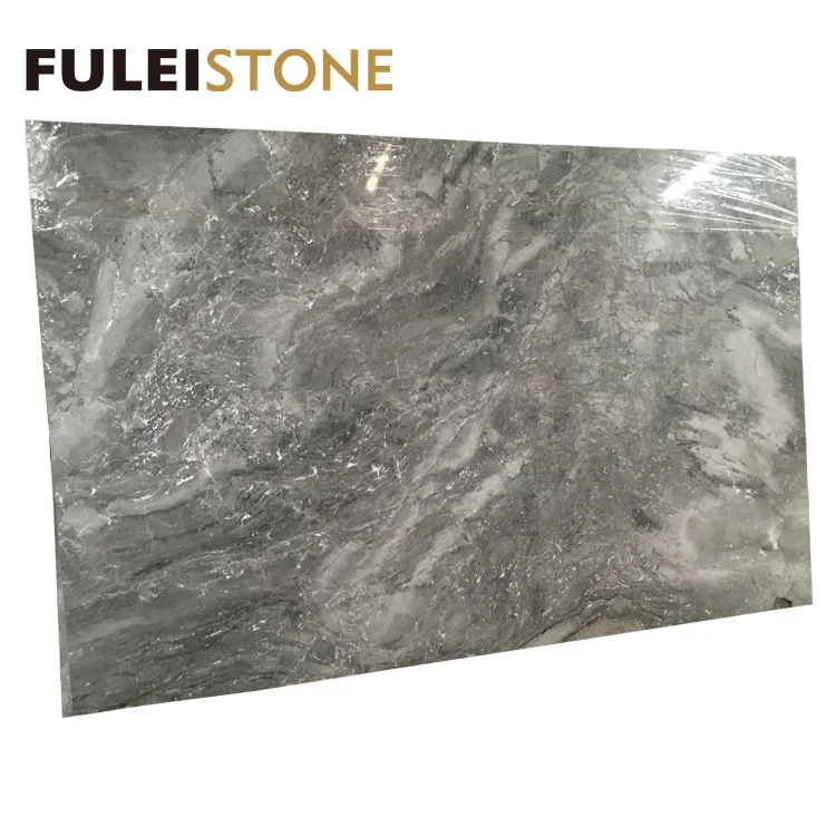 Good Quality Polished Natural Brazilian Grey Donatello Marble Slabs