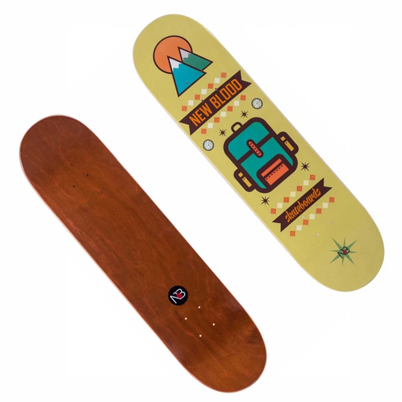 
Canadian maple cold pressing double kicktails skateboard deck Pro High-end Standard Wood Skate Board Decks 